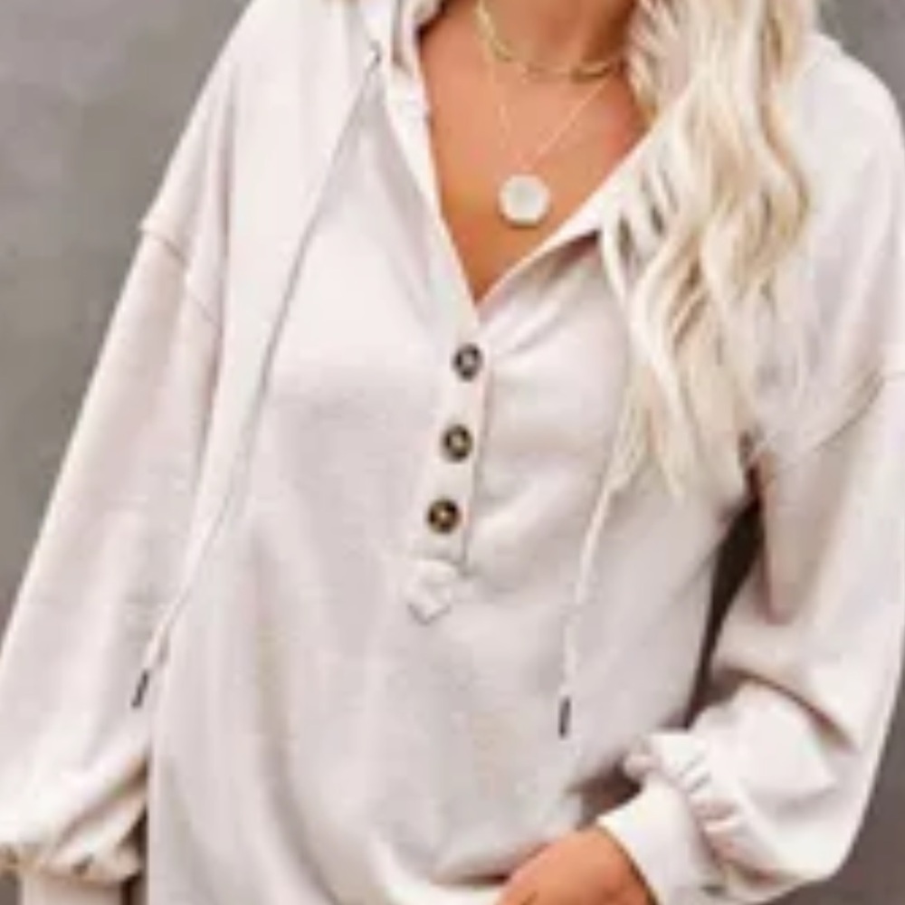 Soft surroundings Cream white color pullover size m